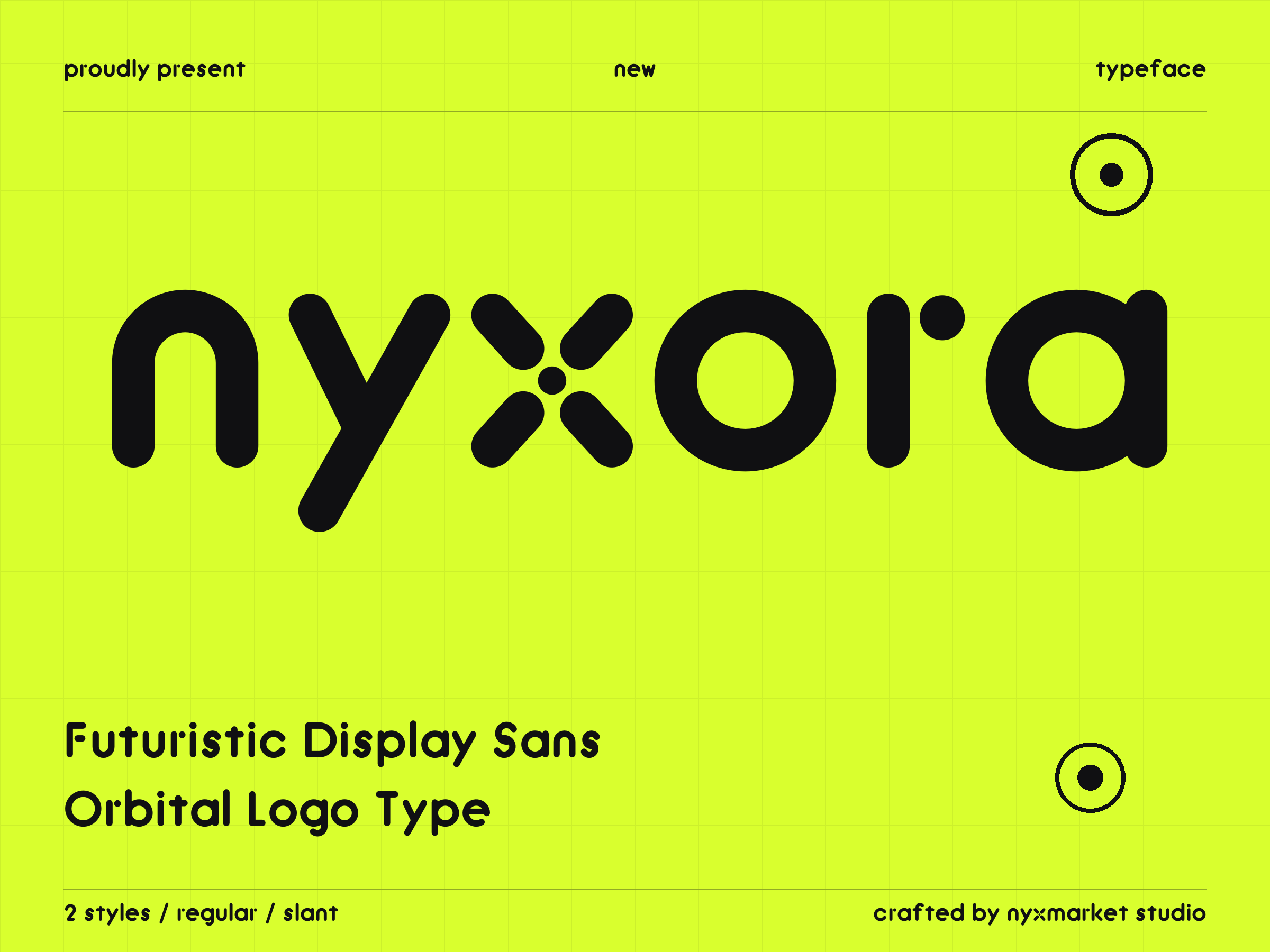 Nyxora - Futuristic Display Sans