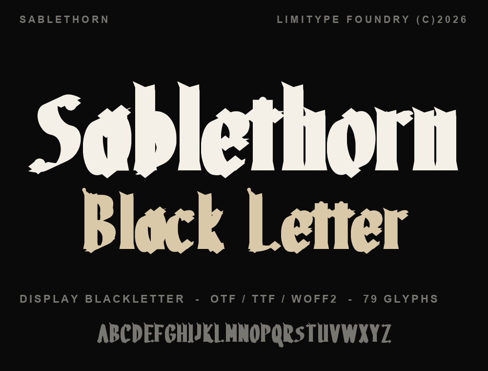 Sablethorn — Display Blackletter Font